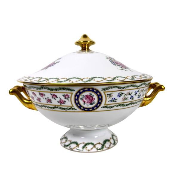 Haviland Limoges "Louveciennes" Round Soup Tureen 9.25" France-Pristine Mint! - Picture 8 of 13